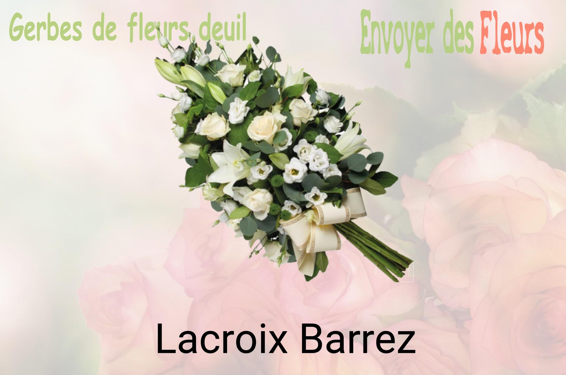 Gerbe de fleurs de deuil livrée à Lacroix-Barrez